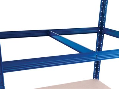 Regalsystem | 4x Garagenregal | HxBxT 178 x 90 x 30 cm | Traglast: 200 kg pro Fachboden | Blau | Certeo