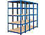 Système d'étagères | 4 étagères de rangement | HxLxP 178 x 90 x 30 cm | Charge max. : 200 kg par étagère | Bleu | Certeo