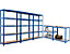 Regalsystem | 4x Lagerregal | HxBxT 178 x 90 x 30 cm | Traglast: 200 kg pro Fachboden | Blau | Certeo