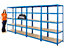 Regalsystem | 4x Werkstattregal | HxBxT 178 x 90 x 30 cm | Traglast: 200 kg pro Fachboden | Blau | Certeo