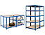 Regalsystem | 4x Kellerregal | HxBxT 178 x 90 x 30 cm | Traglast: 200 kg pro Fachboden | Blau | Certeo