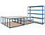 Mega Deal | 5x Werkstattregal | HxBxT 178 x 180 x 45 cm | Blau | Traglast pro Fachboden: 200 kg | Certeo