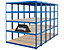 Certeo | 5x Étagère pour garage | HxLxP 178 x 150 x 45 cm | Bleu | Charge max. par tablette: 265 kg | Mega Deal