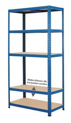 Lot de 5x étagères métalliques - Profondeur 45 cm - 200 kg par tablette | Mega Deal