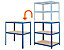 Système d'étagères | 5x étagères d'atelier | HxLxP 178 x 90 x 60 cm | Charge max. : 200 kg par étagère | Bleu | Certeo