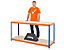 Mega Deal | 2x Lagerregal | HxBxT 180 x 140 x 60 cm | Blau/Orange | Traglast pro Fachboden: 300 kg | Certeo