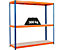 Mega Deal | 3x Kellerregal | HxBxT 178 x 180 x 60 cm | Blau/Orange | Traglast pro Fachboden: 300 kg | Certeo