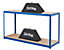 Mega Deal | 5x Werkstattregal und 1x Werkbank | HxBxT 178 x 150 x 45 cm | Blau | Traglast pro Fachboden: 265 kg | Certeo
