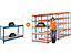 Mega Deal | 5x Kellerregal und 1x Werkbank | HxBxT 178 x 120 x 40 cm | Blau/Orange | Traglast pro Fachboden: 200 kg | Certeo