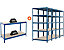 Mega Deal | 4x Kellerregal und 1x Werkbank | HxBxT 178 x 90 x 60 cm | Blau | Traglast pro Fachboden: 265 kg | Certeo