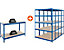 Mega Deal | 4x Kellerregal und 1x Werkbank | HxBxT 178 x 120 x 45 cm | Blau | Traglast pro Fachboden: 265 kg | Certeo