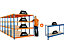Certeo | 5x Étagère pour entrepôt et 1x établi | HxLxP 178 x 180 x 60 cm | Bleu/Orange | Charge max. par tablette: 300 kg | Mega Deal