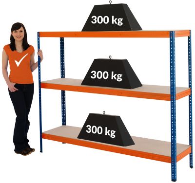 Mega Deal | 5x Schwerlastregal - Tiefe 45 cm und 1x Werkbank