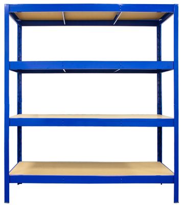 Mega Deal | 2x Profi-Schwerlastregal | HxBxT 1800 x 1200 x 600 mm | Blau | Traglast pro Fachboden: 450 kg | Certeo