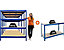 Certeo | 4x Étagère pour garage | HxLxP 180 x 160 x 60 cm | Bleu | Charge max. par tablette: 450 kg | Mega Deal