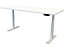 Bureau ergonomique assis-debout | LxP 120 x 80 cm | blanc avec contours marron | newpo