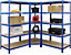 Lot de 2x étagère pour atelier + 1x étagère d'angle | Profondeur 45 cm | Bleu | Mega Deal
