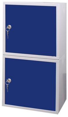 Mega Deal | 2x Schließfachwürfel | HxBxT 35 x 35 x 35 cm | Rot | newpo 