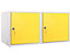 Lot de 2x casiers métalliques individuels | HxLxP 35 x 35 x 35 cm | Rouge | Mega Deal | Newpo