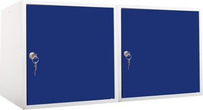 Lot de 2x casiers métalliques individuels | HxLxP 45 x 45 x 45 cm | Jaune | Mega Deal | Newpo