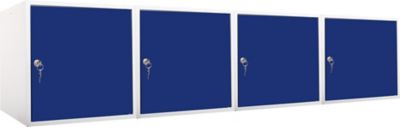 Mega Deal | 4x Schließfachwürfel | HxBxT 45 x 45 x 45 cm | Grau | newpo 
