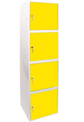 Mega Deal | 4x Schließfachwürfel | HxBxT 45 x 45 x 45 cm | Grau | newpo 