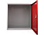 Lot de 6x casiers métalliques individuels | HxLxP 45 x 45 x 45 cm | Rouge | Mega Deal | Newpo