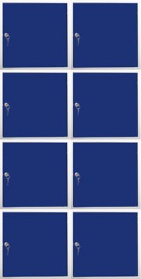 Mega Deal | 8x Schließfachwürfel | HxBxT 45 x 45 x 45 cm | Grau | newpo 