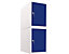  2x vestiaires multicases métalliques | HxLxP 35 x 25 x 45 cm | Bleu | Mega Deal | Newpo