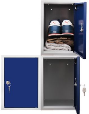 Mega Deal | 3x Schließfachwürfel | HxBxT 35 x 25 x 45 cm | Rot | newpo 