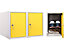 3x vestiaires multicases métalliques | HxLxP 35 x 25 x 45 cm | Rouge | Mega Deal | Newpo