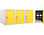  4x vestiaires multicases métalliques | HxLxP 35 x 25 x 45 cm | Rouge | Mega Deal | Newpo