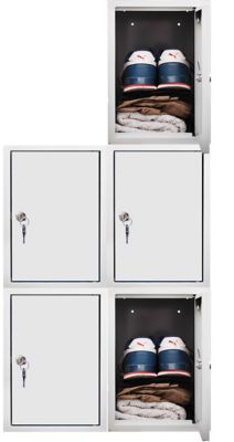  5x vestiaires multicases métalliques | HxLxP 35 x 25 x 45 cm | Jaune | Mega Deal | Newpo