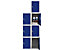  7x vestiaires multicases métalliques | HxLxP 35 x 25 x 45 cm | Bleu | Mega Deal | Newpo