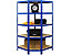 Mega Deal | 1x Werkstattregal + 1x Eckregal | HxBxT 1800 x 900 x 450 mm | Blau | Traglast pro Fachboden: 265 kg | Certeo
