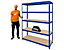 1x étagère industrielle pour charges lourdes + 1x étagère d'angle | Mega Deal | Bleu