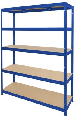 Stabiles Lagerregal | Tragkraft 250 kg pro Fachboden | HxBxT 1800 mm x 1200 mm x 450 mm | Galvanisch verzinkt
