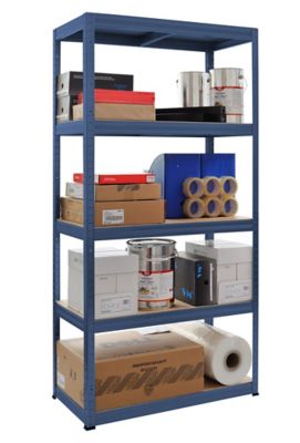 Schwerlastregal | HxBxT 1800 x 900 x 450 mm | 5 Ebenen | Fachlast 350 kg | Silber | Certeo