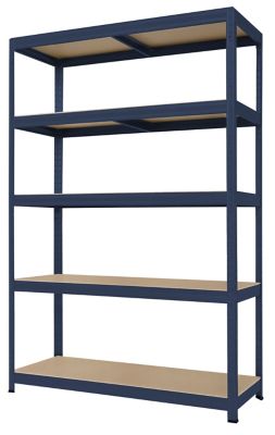 Stabiles Lagerregal | Tragkraft 250 kg pro Fachboden | HxBxT 1800 mm x 1200 mm x 450 mm | Galvanisch verzinkt