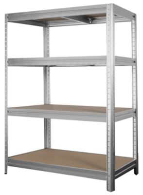 Profi Lagerregal | Extra breit | Tragkraft bis zu 600 kg pro Fachboden | HxBxT 1770 x 900 x 450 mm | Silber