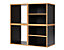 Cube de rangement magnétique | Quube à casiers | Lot de 4 | Mix F | Noir | Easy Deal | Novigami