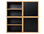 Cube de rangement magnétique | Quube à casiers | Lot de 4 | Mix F | Noir | Easy Deal | Novigami