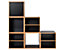 Cube de rangement magnétique | Quube à casiers | Lot de 6 | Sans coussin | Blanc | Easy Deal | Novigami