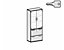 Modulschrank 1. + 2. | abschließbar | Auszugsplatte |  3. - 5. OH satinierte Glastüren | nicht abschließbar | 2 Dekor-Einlegeböden | Wandbefestigung erforderlich | 800x425x1920 | Buche/Buche | Geramöbel