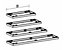 Metallsockel für Querrollladenschrank | Auswahl entsprechend Schrankbreite | 1000x50 | Schwarz | Geramöbel