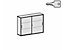 Schiebetürenschrank mit Mittelseite | 4 Dekor-Einlegeböden | abschließbar | 1600x425x1152 | Weiß/Weiß | Geramöbel