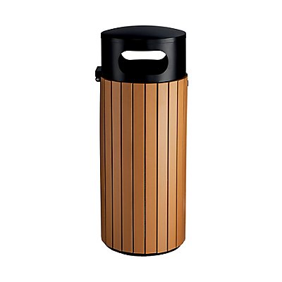 Corbeille cylindrique | acier-polystyrène | Revêtement époxy | Noir-Braun | 60 litres | 411x1060 | Flora  | 1 pièce | medial