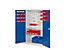 RasterPlan Werkzeugschrank Modell 4 500, H1600 x B1000 x T500 mm, RAL 7035/5010 | Türinnenseite: RasterPlan Lochplatte, 1 Fachboden