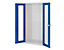 RasterPlan Lochplattenschrank mit Sichtfenstern | HxBxT 1950 x 1000 x 600 mm | Blau