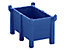 Denios Transport- und Stapelbehälter aus PE - Auflast 2500 kg - LxB 800 x 500 mm, blau